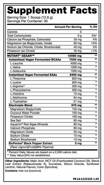 Mutant GEAAR ( 30 servings ) – Couz-Nutri