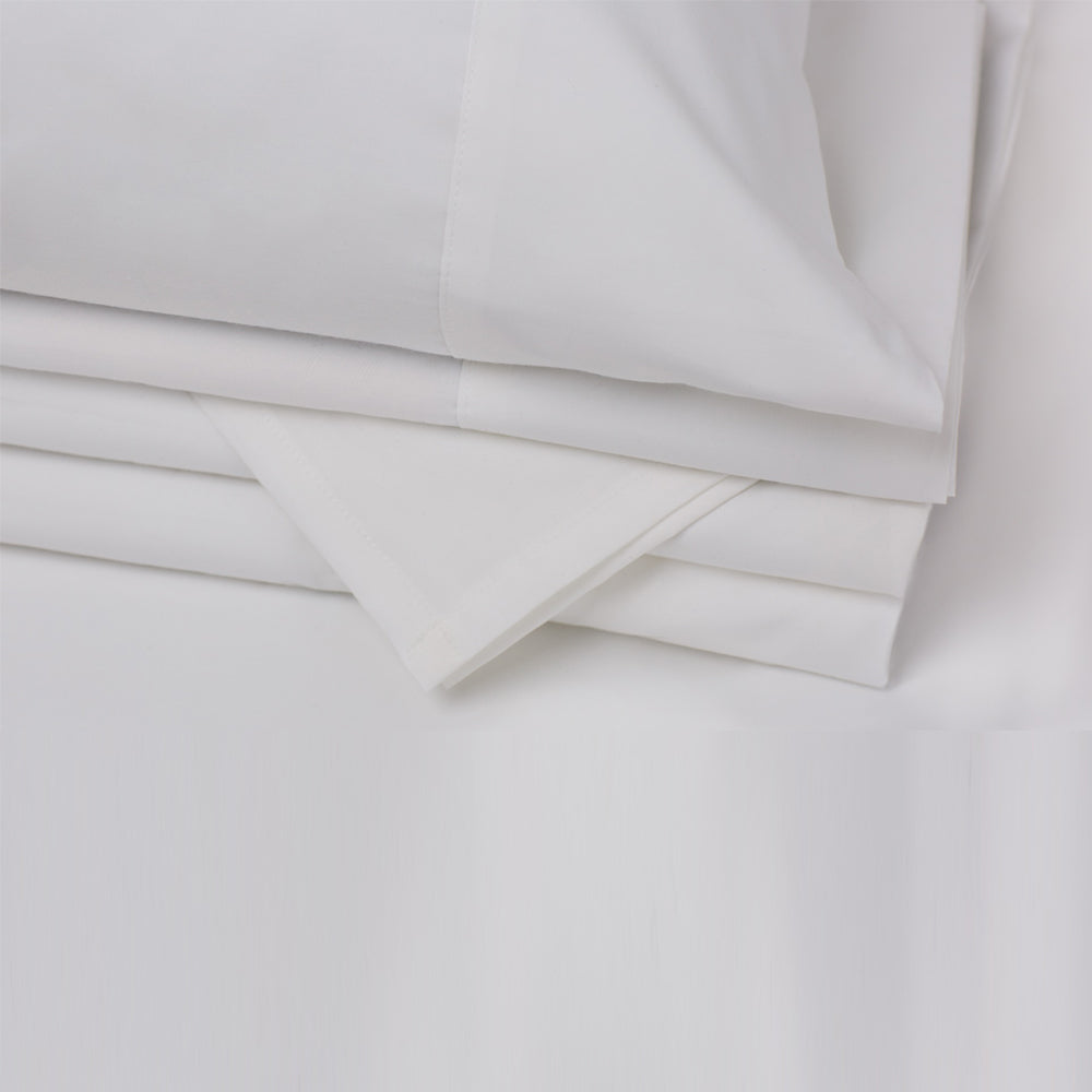 American Made 100% Cool Flow Cotton Sheet Set - Pure White