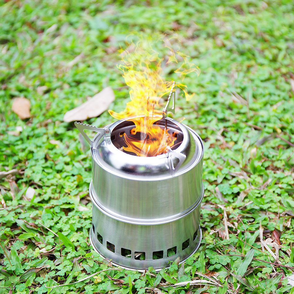 Portable Lightweight Stainless Steel Wood Burning Camping Stove Yauoso