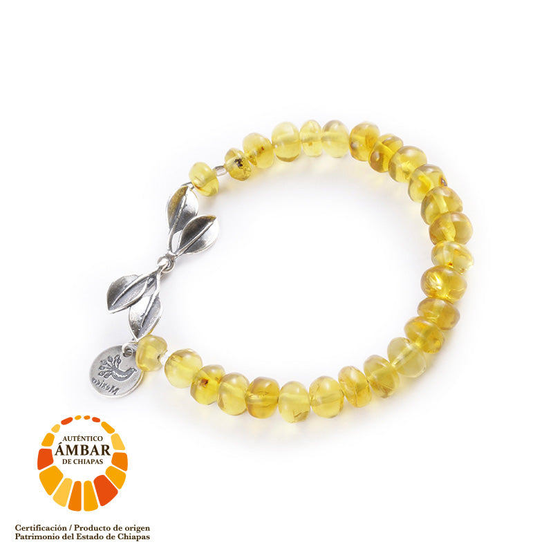 Pulsera Broche Dos Hojas de Manglar