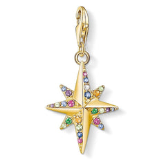 Colourful Gold Star Charm Pendant