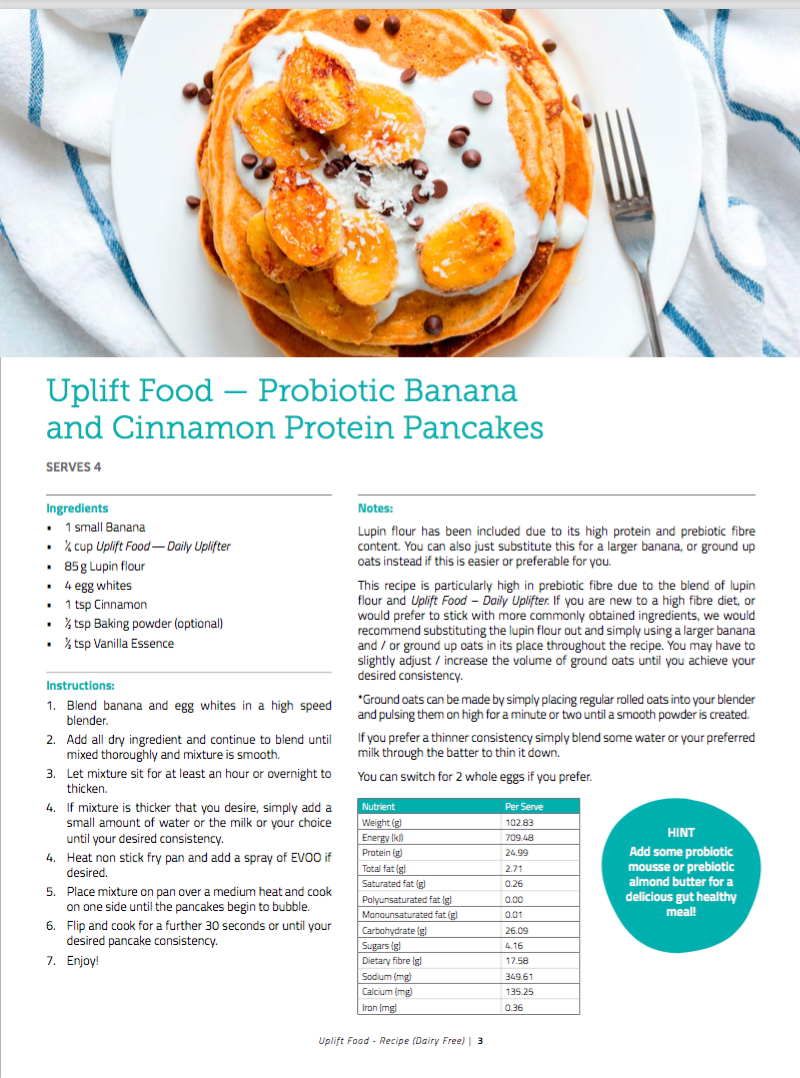 Uplift Food Prebiotic Pancake Recipe