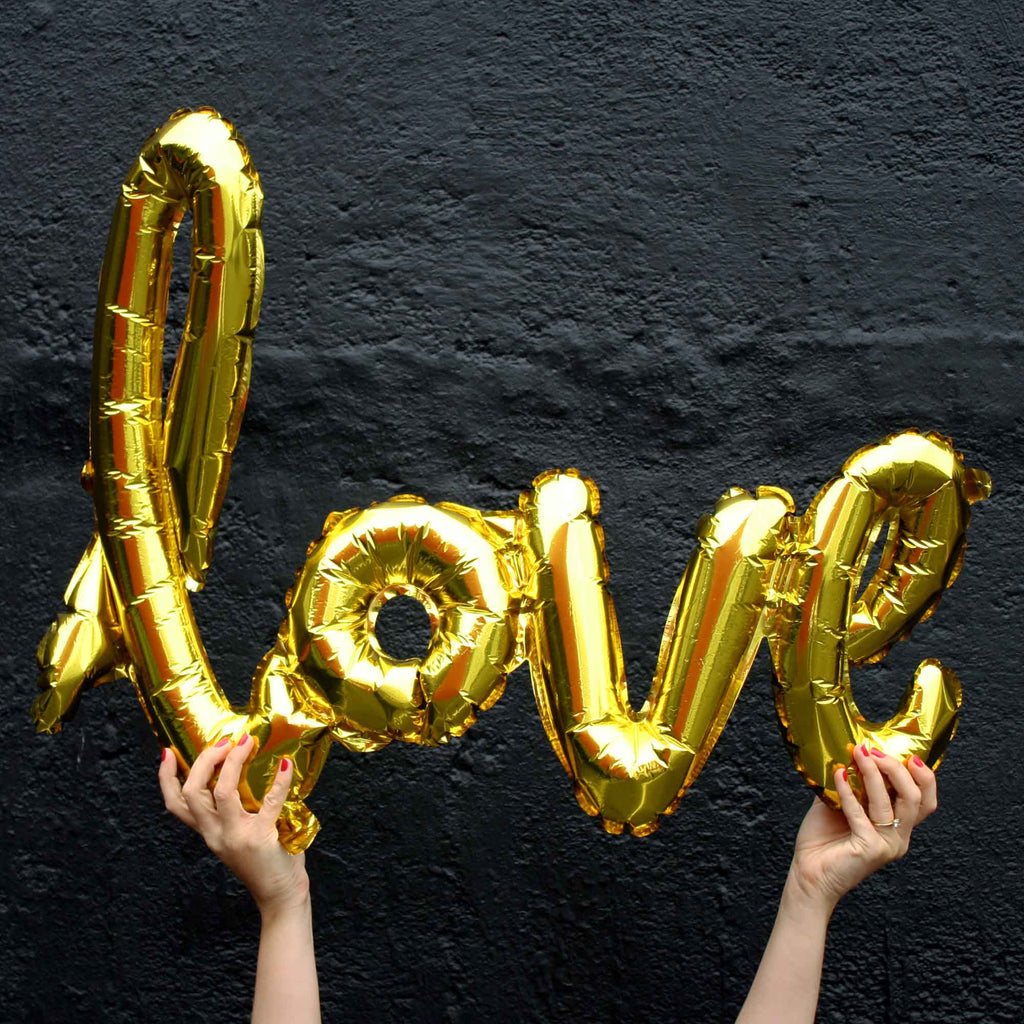 Script Love Balloons Gold | Lively \u0026 Co