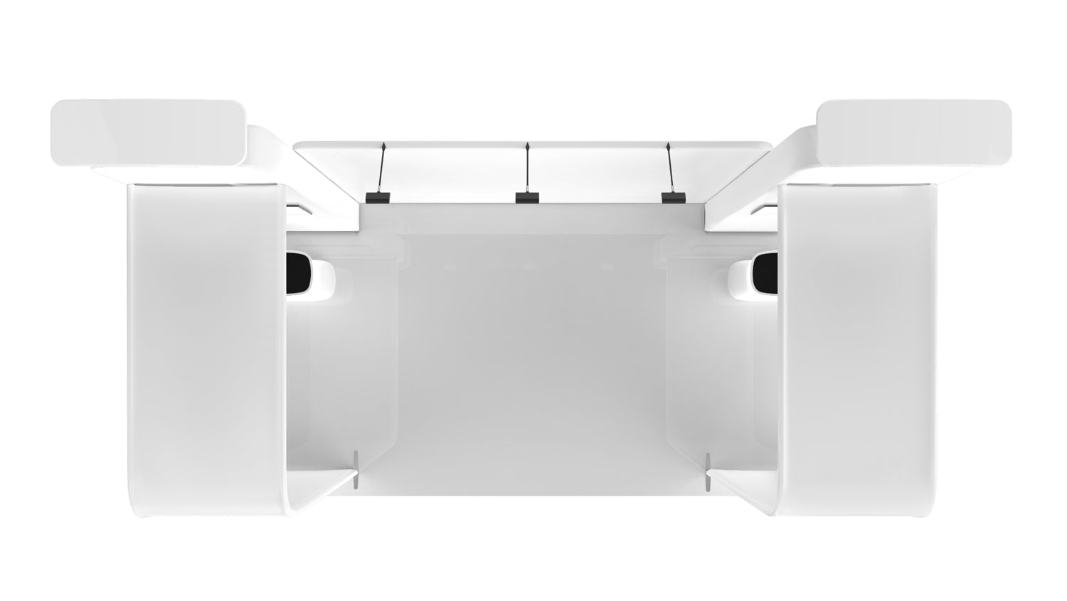 20x10 trade show booth 3D model floorplan