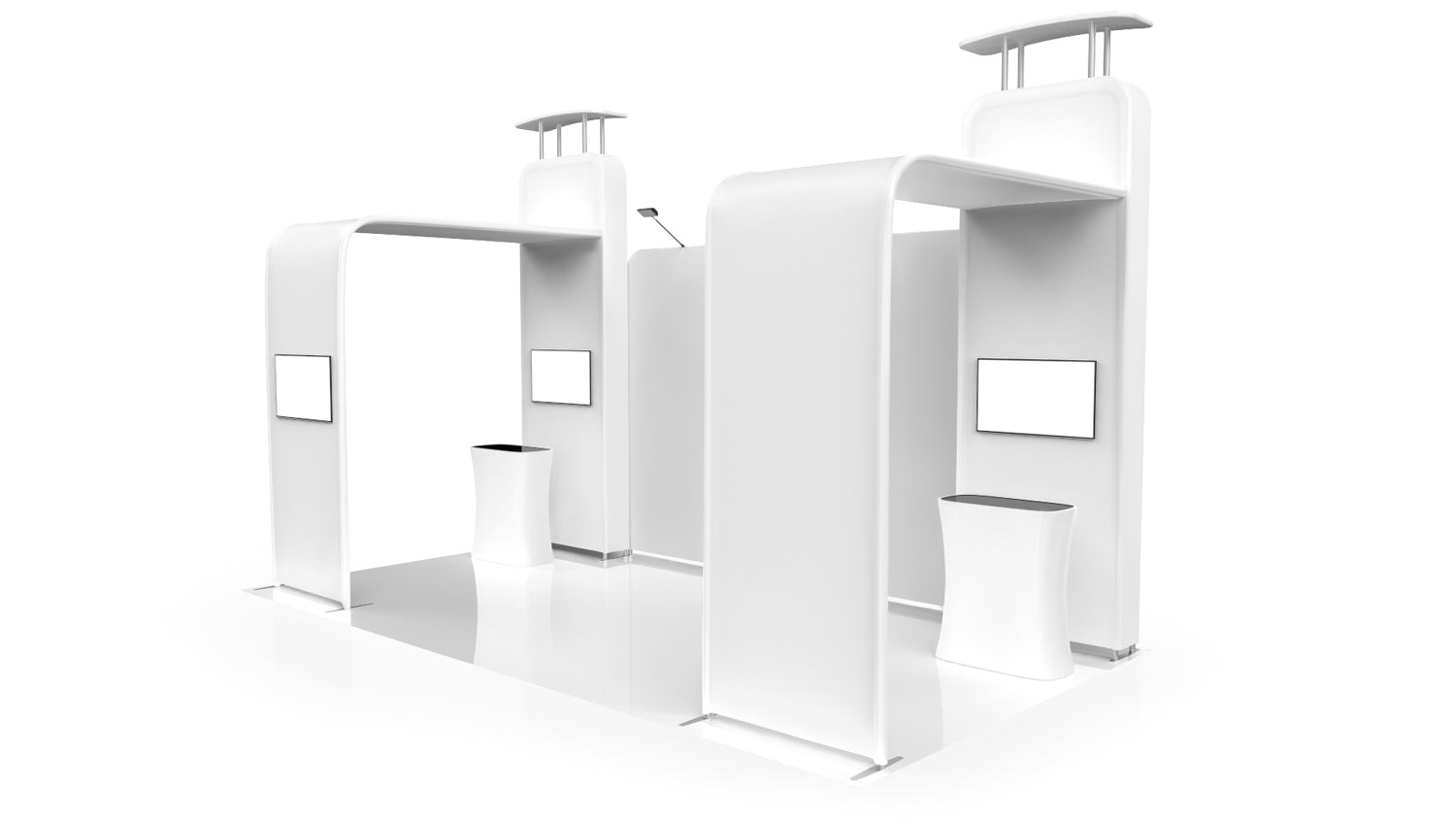 20x10 trade show booth 3D model right view