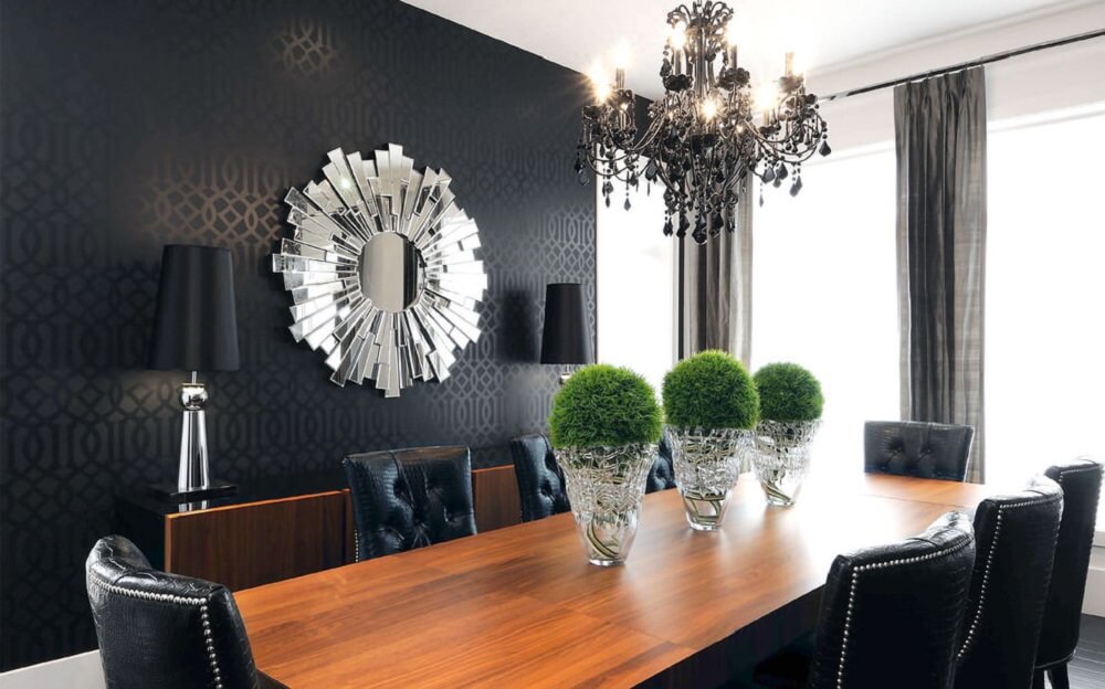 Black chandelier home decoration