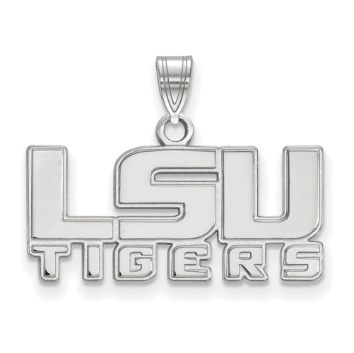 Louisiana State University Small Pendant Necklace Sterling Silver 18