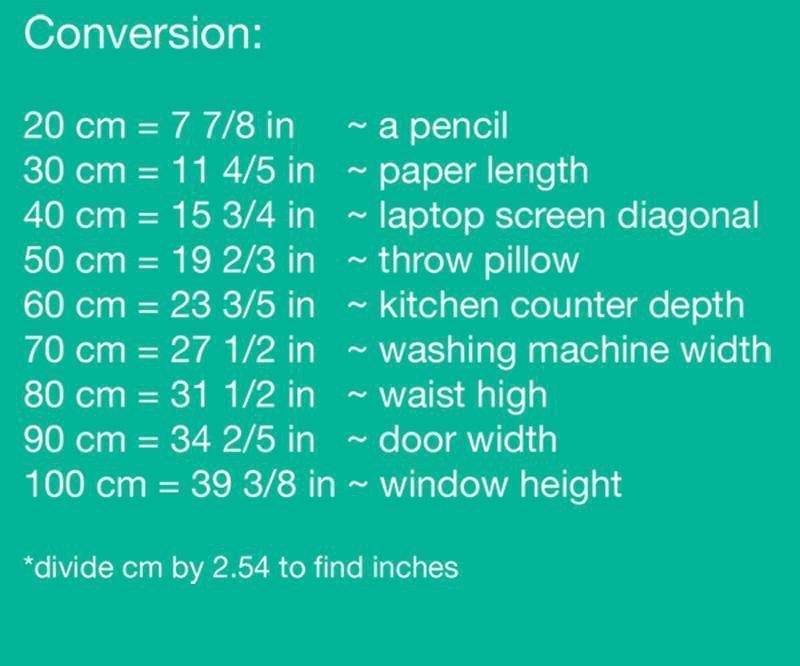 To cm inches height Height Converter