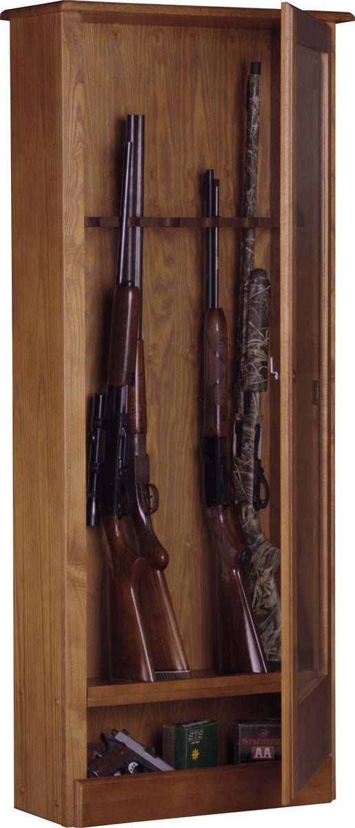 American Furniture Classics 10 Gun Cabinet In Medium Brown