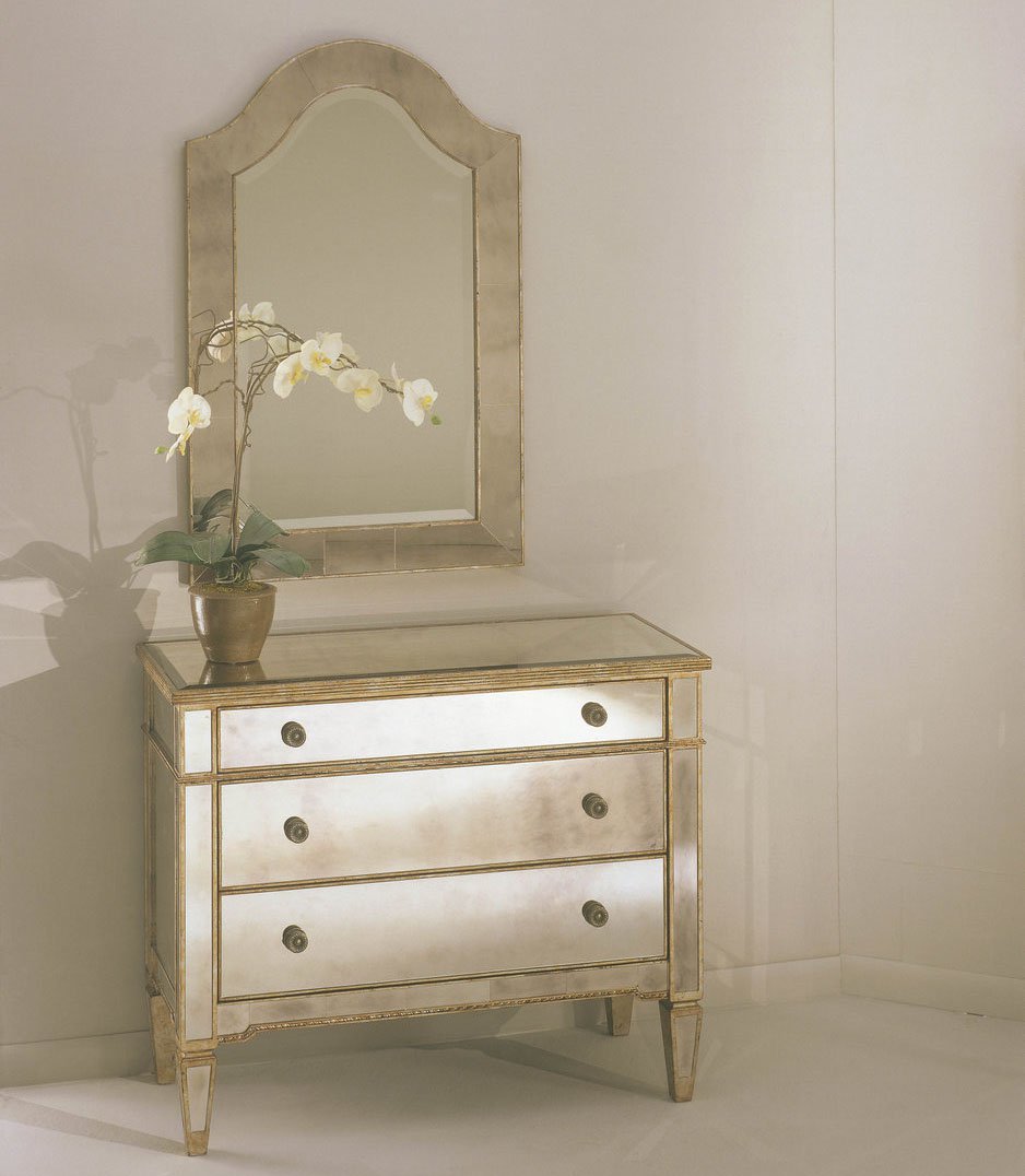 Bassett 8311 766 Borghese Mirrored Hall Chest Beyond Stores