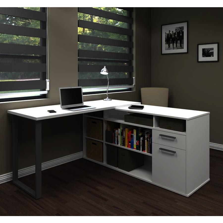 Bestar Solay L Shaped Desk In White Beyond Stores