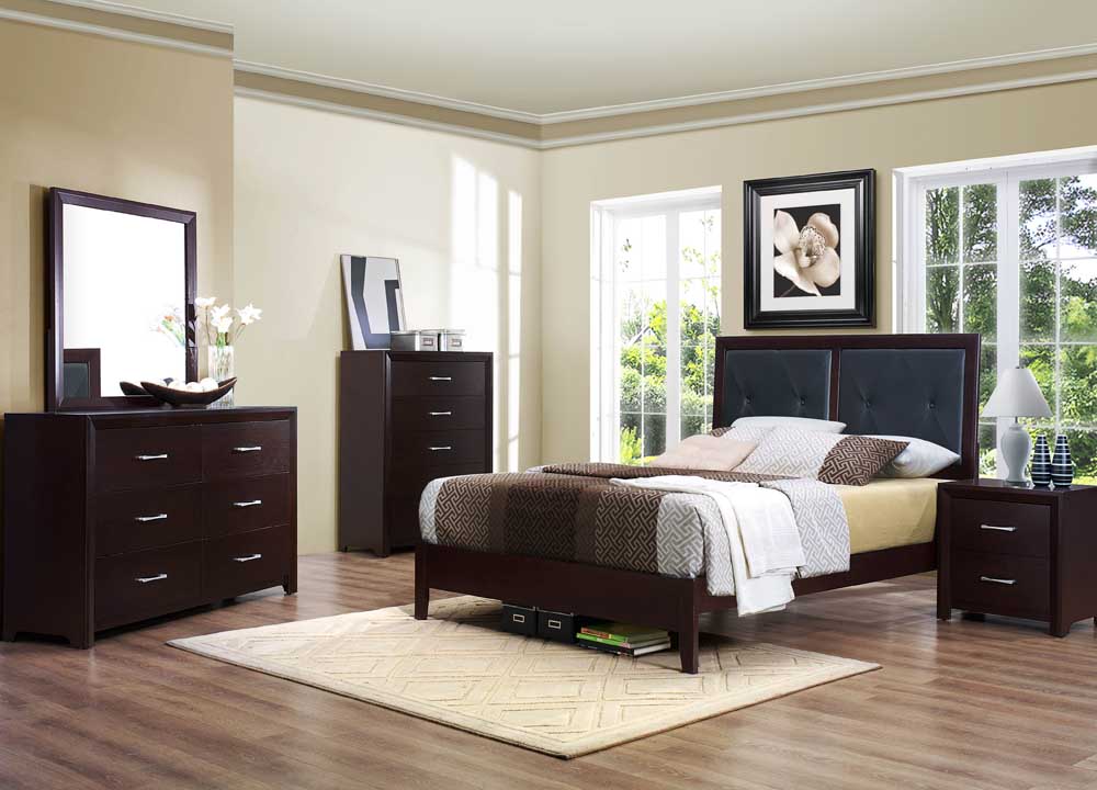 Homelegance Edina 6 Drawer Dresser In Espresso Cherry Beyond Stores