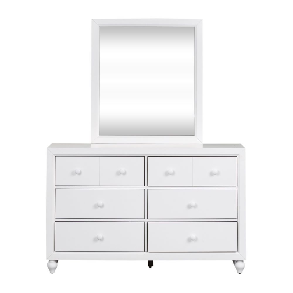 Liberty Furniture Cottage View 6 Drawer Dresser W Mirror In White
