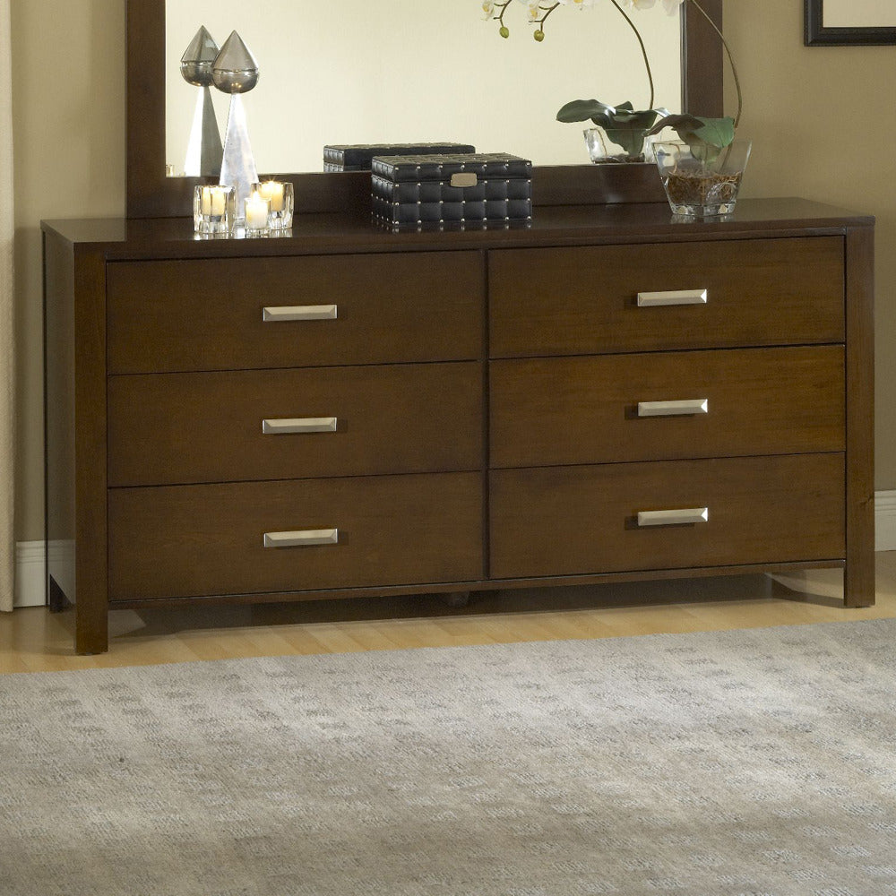 Modus Riva Six Drawer Dresser In Chocolate Brown Beyond Stores