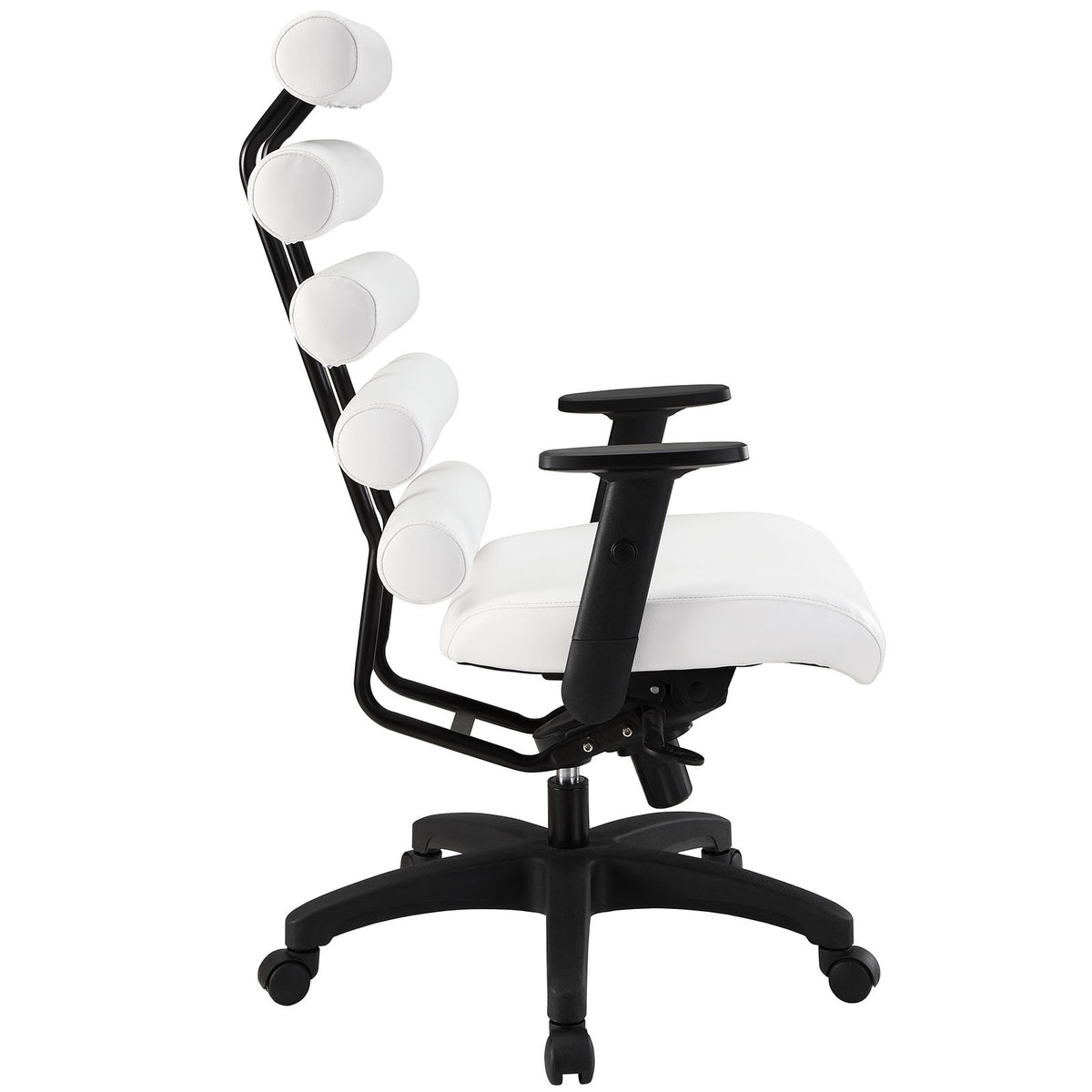 modway pillow office chair in white