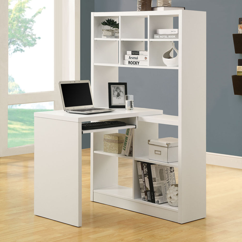 Monarch Specialties 7022 Left Or Right Facing Corner Desk In White