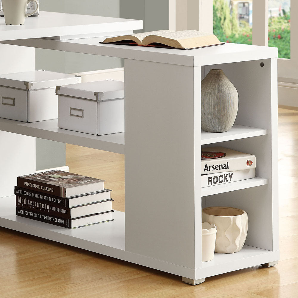 Monarch Specialties 7023 Left Or Right Facing Corner Desk In White