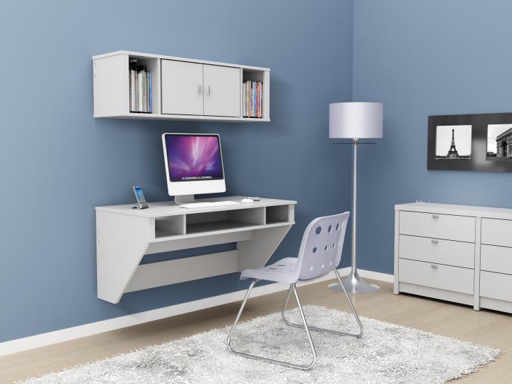 Prepac Designer Floating Desk In White Beyond Stores