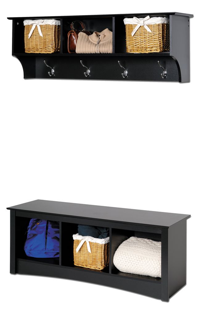 Prepac Sonoma Black Entryway Cubbie Shelf Beyond Stores