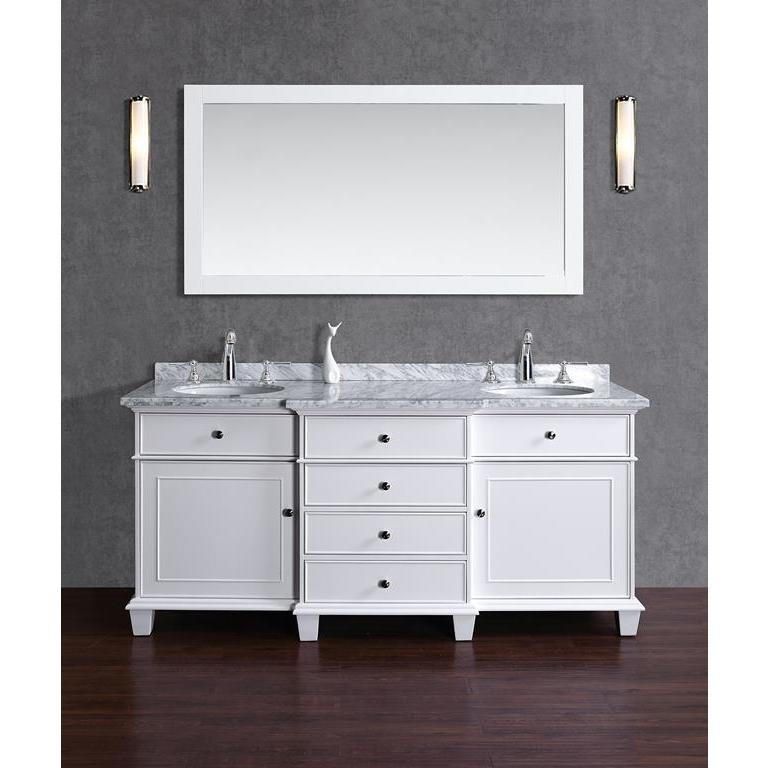 Margate 72 Inch Double Vanity With 70 Mirror Transitional