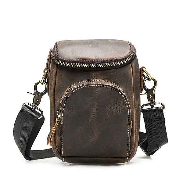 Leather Mens Cell Phone Holster Belt Pouch Mens Side Bag Shoulder Bag – iwalletsmen