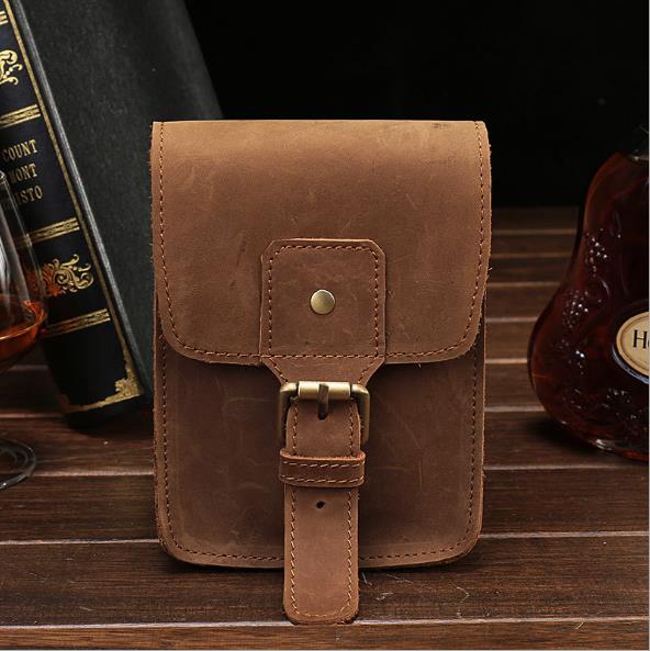 Leather Belt Pouch Mens Waist Bag Small Case for Men – iwalletsmen