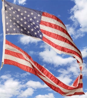 American Flag Torn