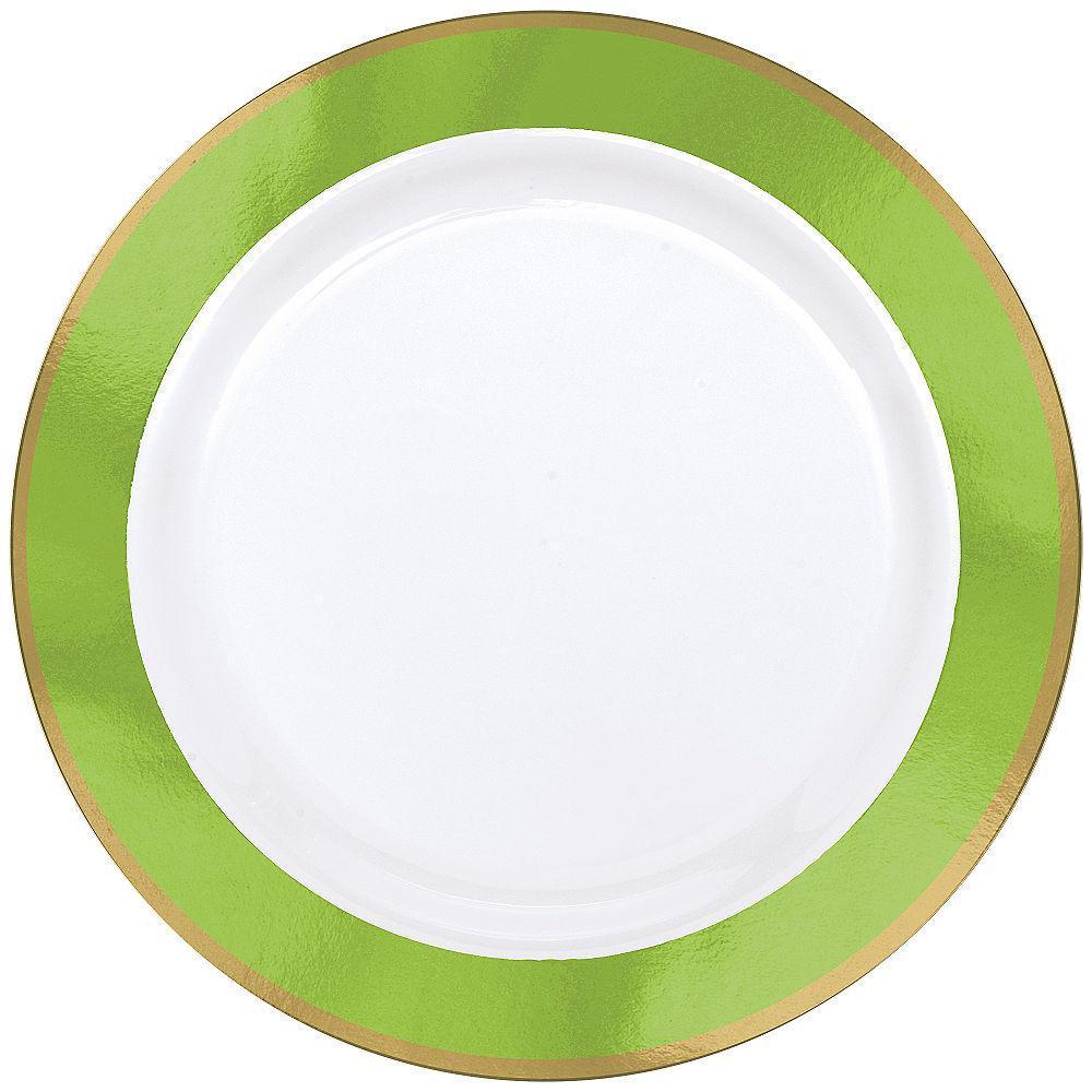 lime green ceramic plates