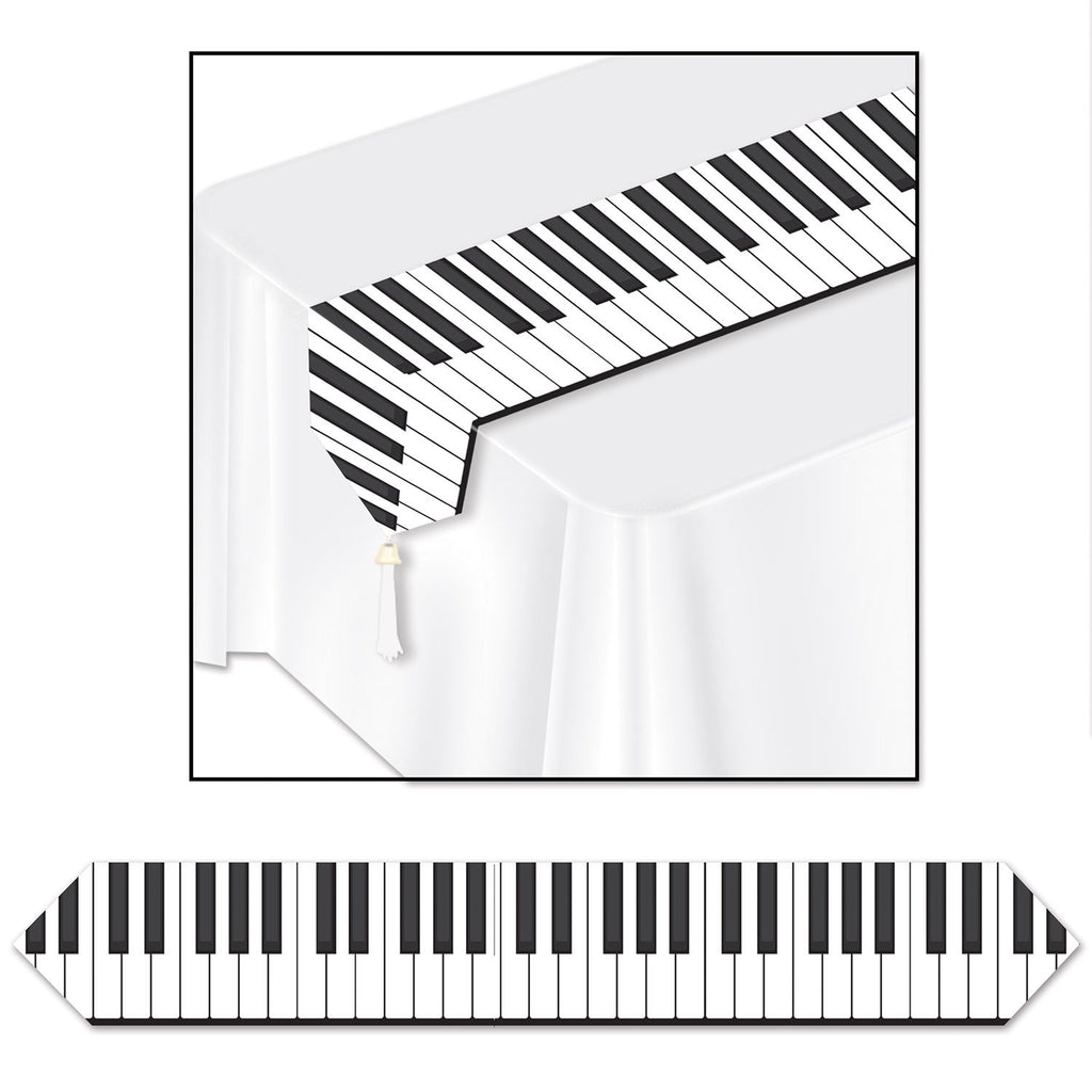 piano keyboard table runner