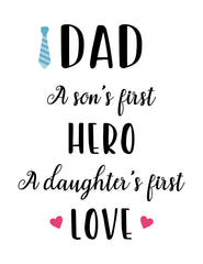 Dad A Son's First Hero Template
