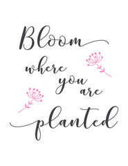 Bloom where you are planted template