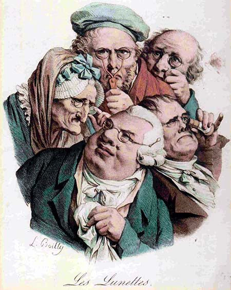 Illustration 18th Century Eyeglasses Styles