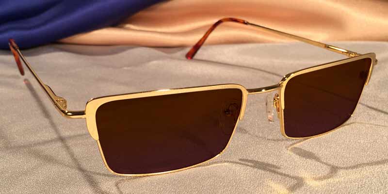 Crashers Gold Metal Frame Brown Sunglasses