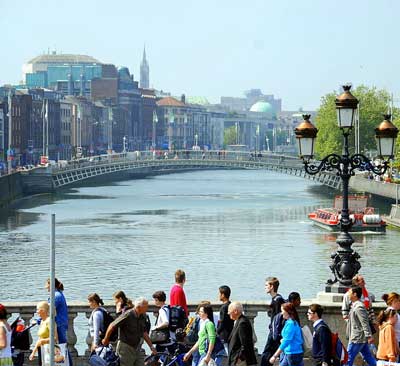 View of the River Liffey in Dublin, Ireland