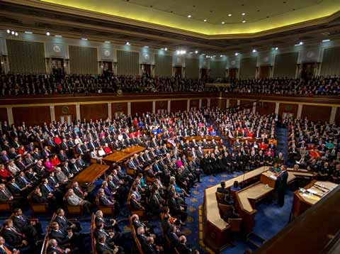 President addressing congress