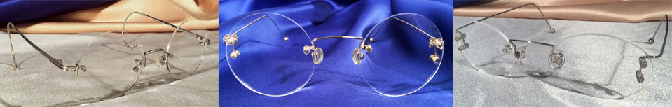 Various Styles of Rimless Eyeglasses