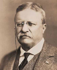 Teddy Roosevelt wearing eyeglasses