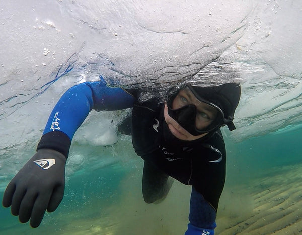 michigan, michigan overboard, ice diver, diving, lake michigan, badass, cold water