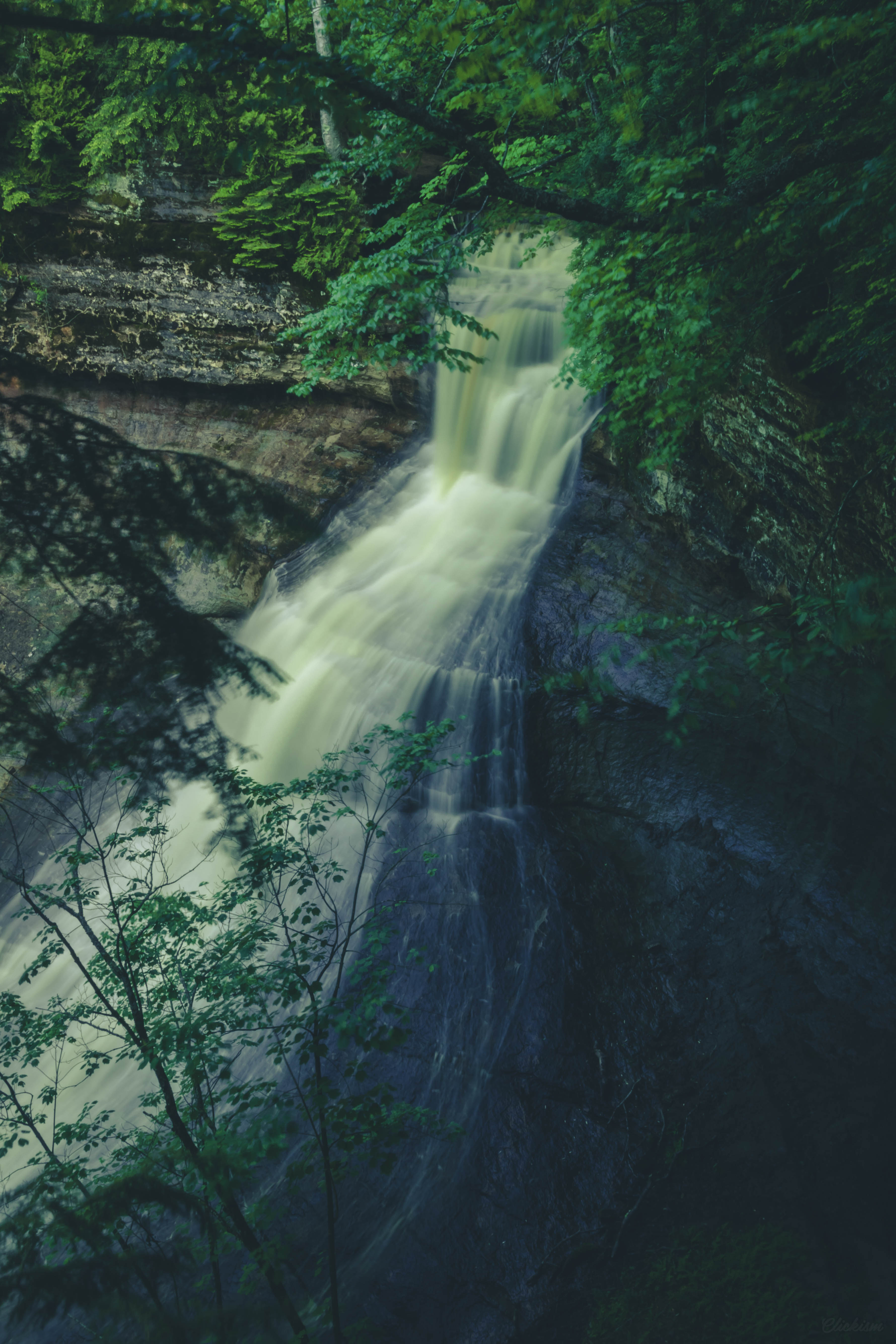 chapel falls, munising, Michigan waterfall, waterfalls, upper peninsula, up