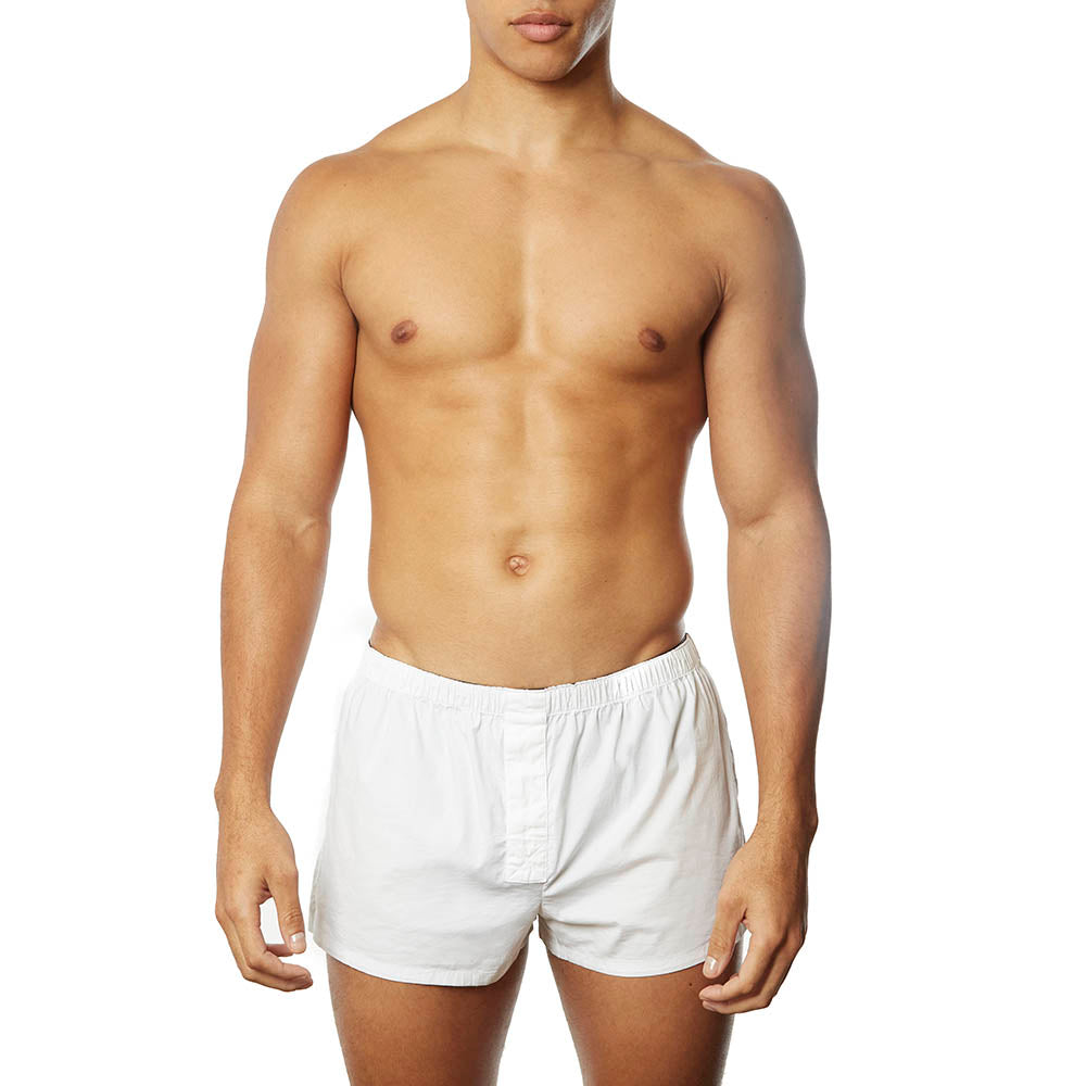 Plain White Boxer Shorts Underwear And Beachwear Yuasa Yuasa Menswear 6326