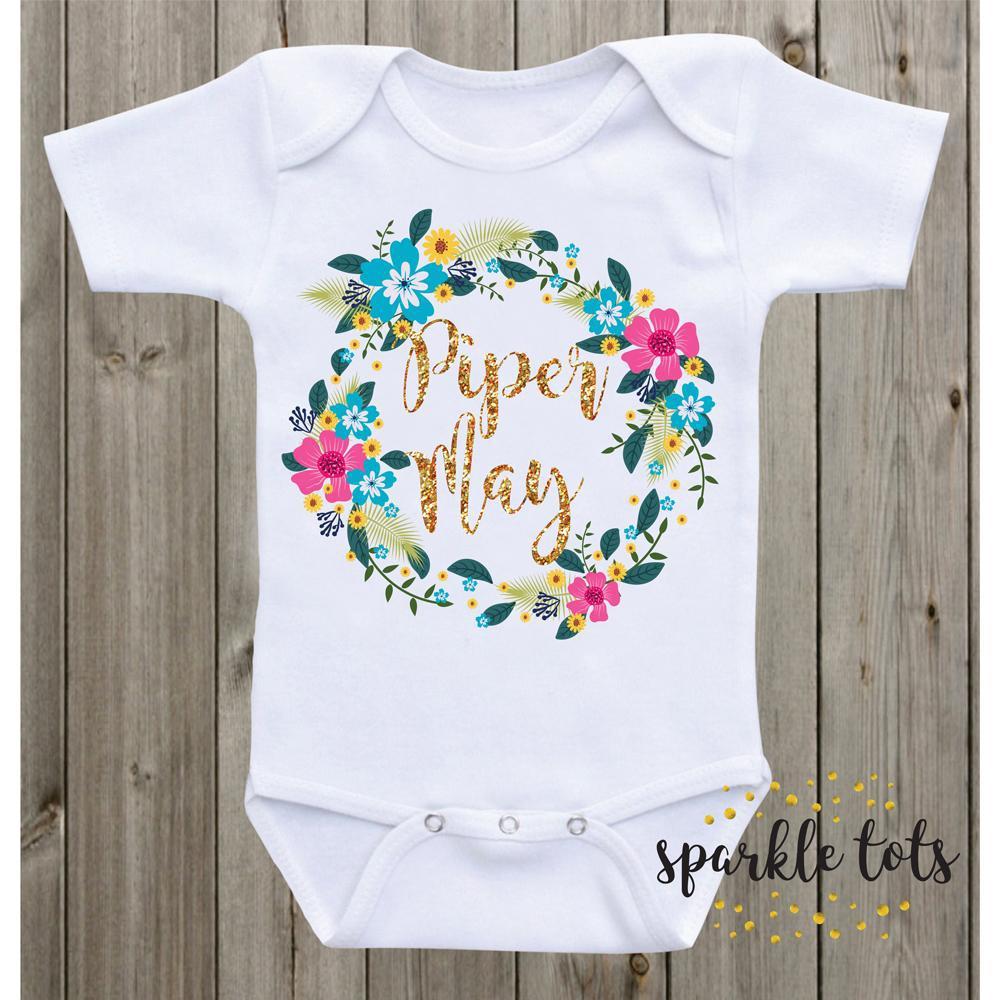 personalised girl baby grow