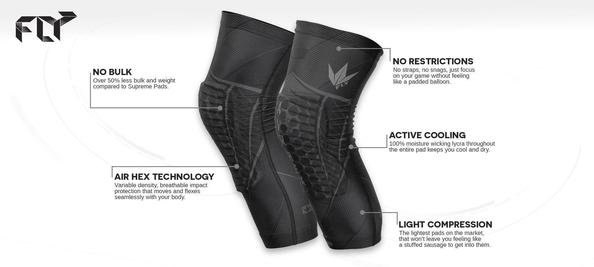 FLY Compression Elbow Pads - Feature Banner