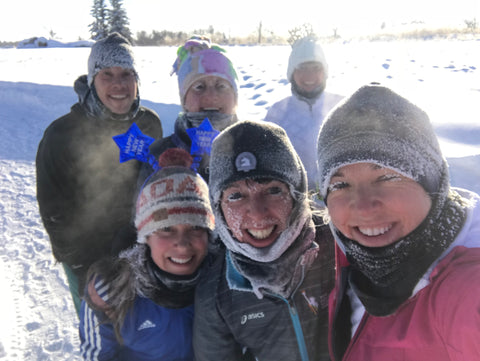 Group of winter runners