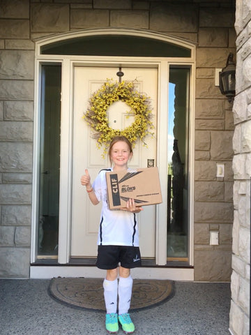 girl delivering package