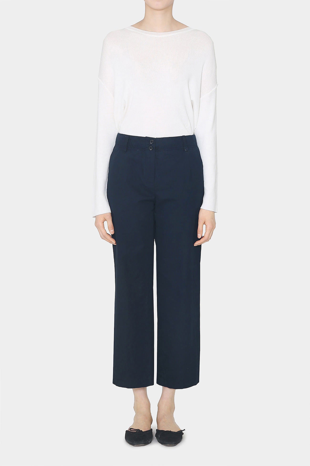 NAVY JOANNA BIO-WASHED PANTS