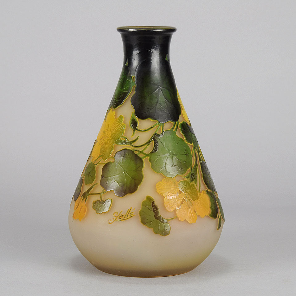 Yellow Flower Vase by Gallé Hickmet Fine Arts