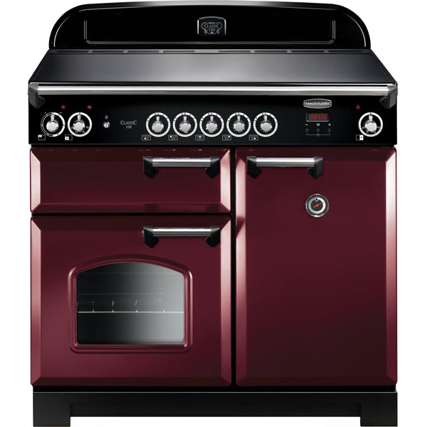 Rangemaster CLA100EICY/C Classic 100cm Induction Range Cooker Cranberry-Appliance People