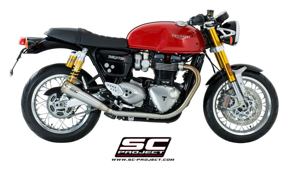 triumph thruxton r slip on exhaust