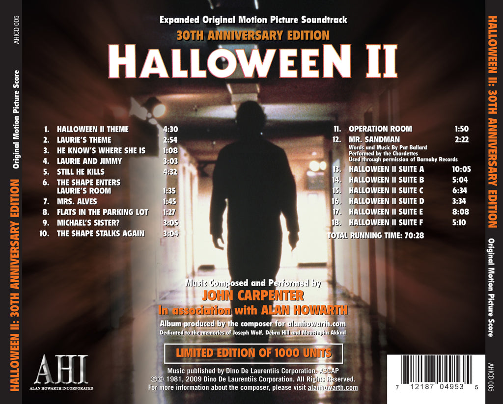 Halloween 2 Expanded Edition Original Soundtrack Recording Buysoundtrax
