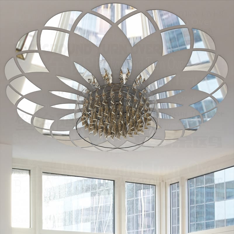 Modern Circle Pattern Decorative Ceiling Acrylic Mirror Wall